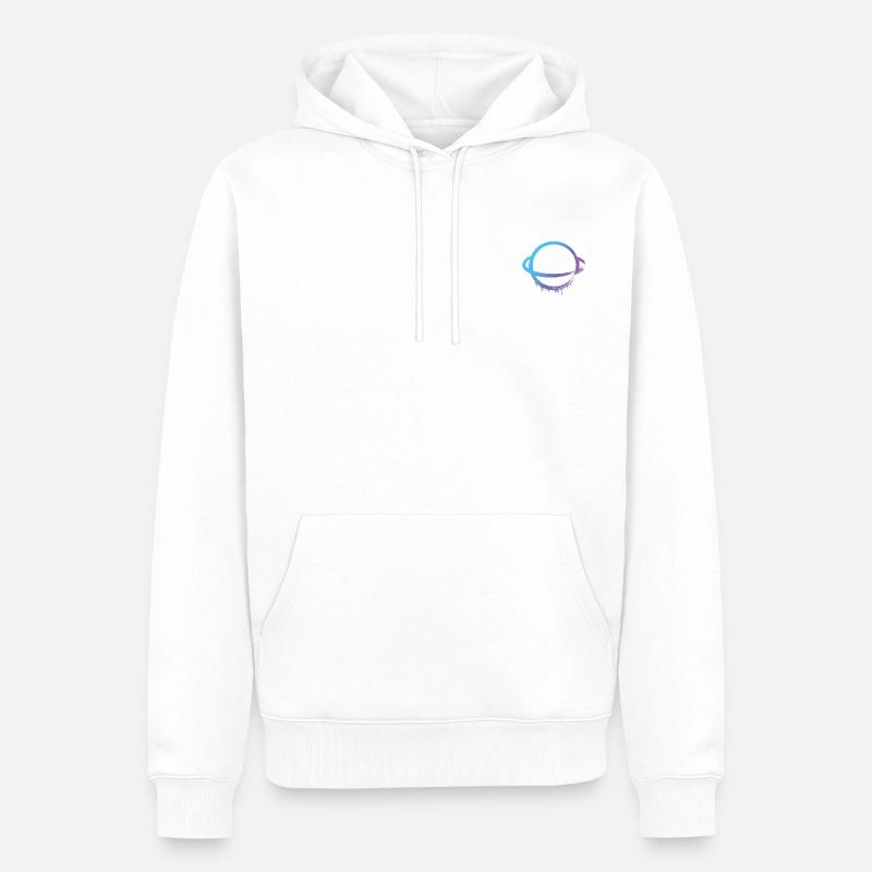 Bunter Saturn - Männer Premium Bio Hoodie - Weiß