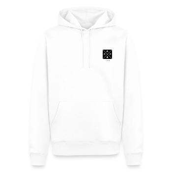 2024 gewordener est. Vater/Papa Geschenkidee - Männer Premium Bio Hoodie - Weiß - Vorne - Nico (187cm)