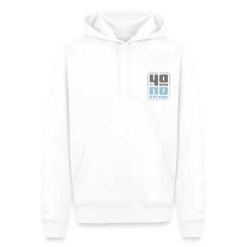 40 ans et no stress - Sweat à capuche Premium bio Homme - blanc - Devant - Nico (187cm)