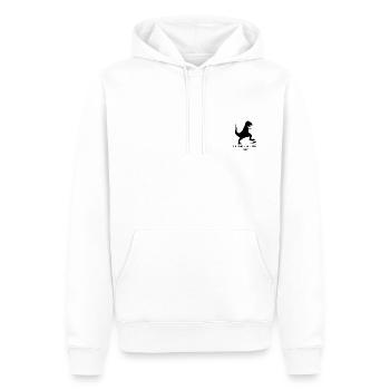 Dinosaurier-Workout | Mach weiter - Männer Premium Bio Hoodie - Weiß - Vorne - Nico (187cm)