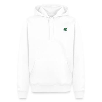Trèfle porte-bonheur - Sweat à capuche Premium bio Homme - blanc - Devant - Nico (187cm)