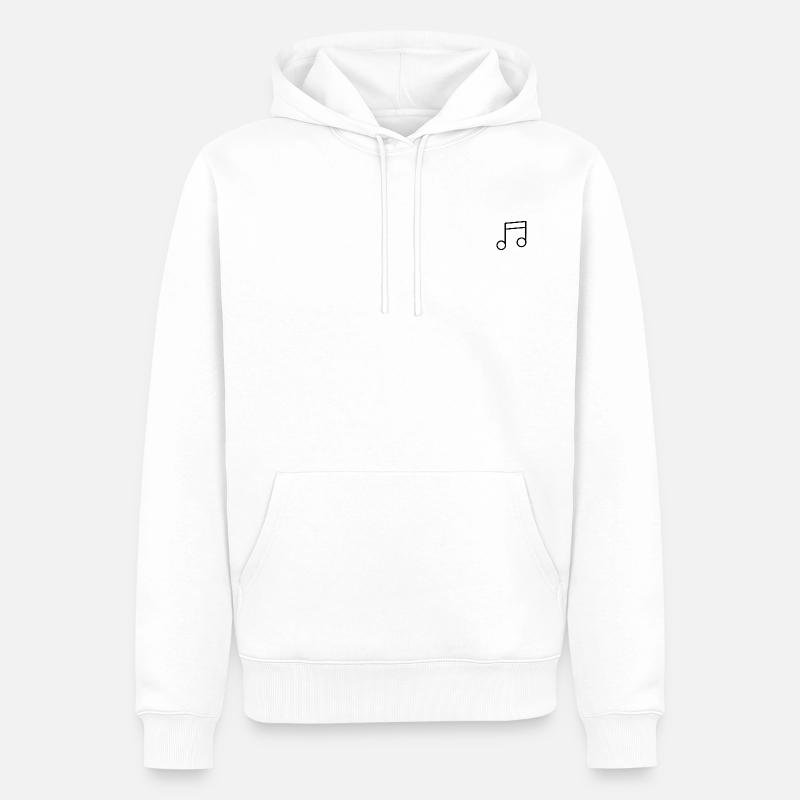 Note - Sweat à capuche Premium bio Homme - blanc