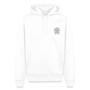 Papa 25 Papa Bébé Papa 2025 Cadeau de fête des pères - Sweat à capuche Premium bio Homme - blanc - Devant - Nico (187cm)