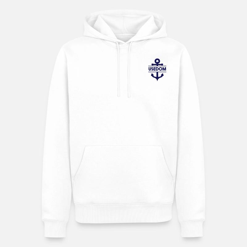 Usedom - Sweat à capuche Premium bio Homme - blanc