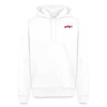 E-AUTO - Männer Premium Bio Hoodie - Weiß - Vorne - Nico (187cm)