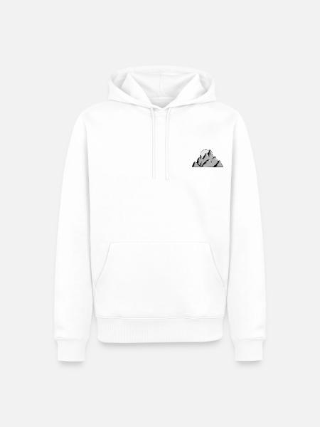 Mountain - Männer Premium Bio Hoodie - Weiß