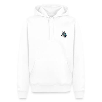 WOLF - Männer Premium Bio Hoodie - Weiß - Vorne - Nico (187cm)