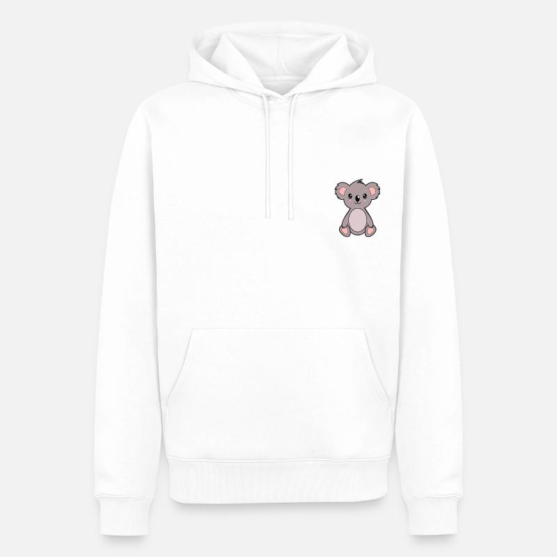Chidi der Koala - Männer Premium Bio Hoodie - Weiß