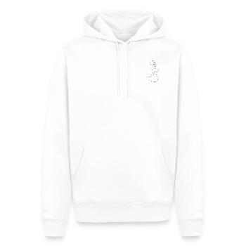 woman outline back - Männer Premium Bio Hoodie - Weiß - Vorne - Nico (187cm)