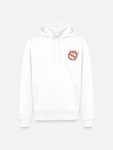 T-Shirt Rauchverbot Logo - Männer Premium Bio Hoodie - Weiß