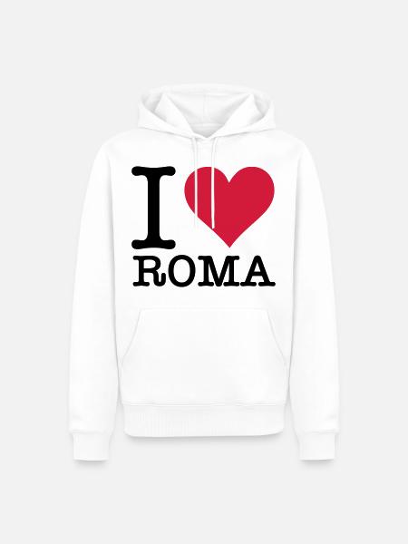 Ich liebe Rom - Männer Premium Bio Hoodie - Weiß