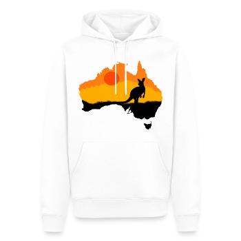Kangoroo Australie animaux animaux nature - Sweat à capuche Premium bio Homme - blanc - Devant - Nico (187cm)