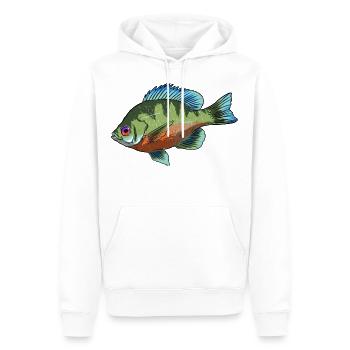 BlueGill Fish Arc-en-ciel - Sweat à capuche Premium bio Homme - blanc - Devant - Nico (187cm)