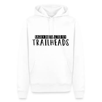 Facilement distrait par les points de départ des sentiers 3 - Sweat à capuche Premium bio Homme - blanc - Devant - Nico (187cm)