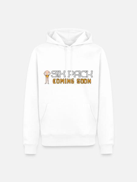 Six Pack Coming Soon 19 - Männer Premium Bio Hoodie - Weiß