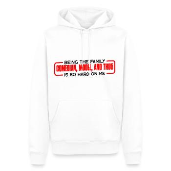 Being The Family Comedian, Model, Is So Hard 4 - Männer Premium Bio Hoodie - Weiß - Vorne - Nico (187cm)