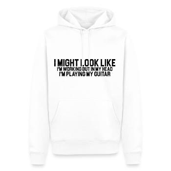 But In My Head I'm Playing My Guitar 4 - Männer Premium Bio Hoodie - Weiß - Vorne - Nico (187cm)