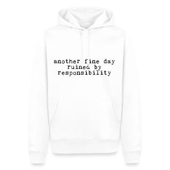 Une autre belle journée gâchée par la responsabilité 4 - Sweat à capuche Premium bio Homme - blanc - Devant - Nico (187cm)