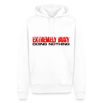 Extremely Busy Doing Nothing 7 - Männer Premium Bio Hoodie - Weiß - Vorne - Nico (187cm)