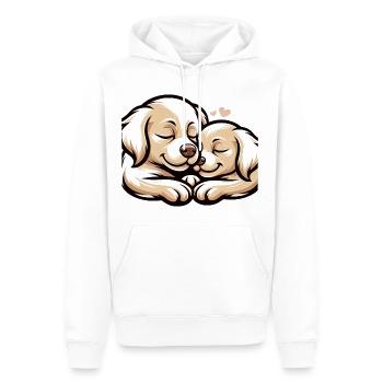 Two Dogs In Love - Männer Premium Bio Hoodie - Weiß - Vorne - Nico (187cm)