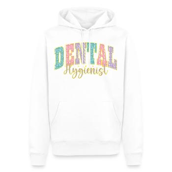 Hygiéniste dentaire Palette de couleurs Hygiéniste dentaire - Sweat à capuche Premium bio Homme - blanc - Devant - Nico (187cm)