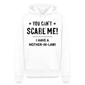 Tu ne peux pas me faire peur ! – J’ai une belle-mère ! (B) - Sweat à capuche Premium bio Homme - blanc - Devant - Nico (187cm)