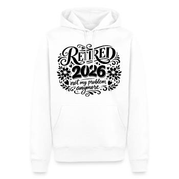 Retirement 2026 Plus My Problem Humor - Men’s Premium Organic Hoodie - white - Front - Nico (187cm)