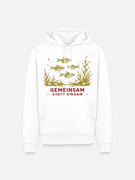 Gemeinsam statt Einsam Unterwasserwelt - Männer Premium Bio Hoodie - Weiß
