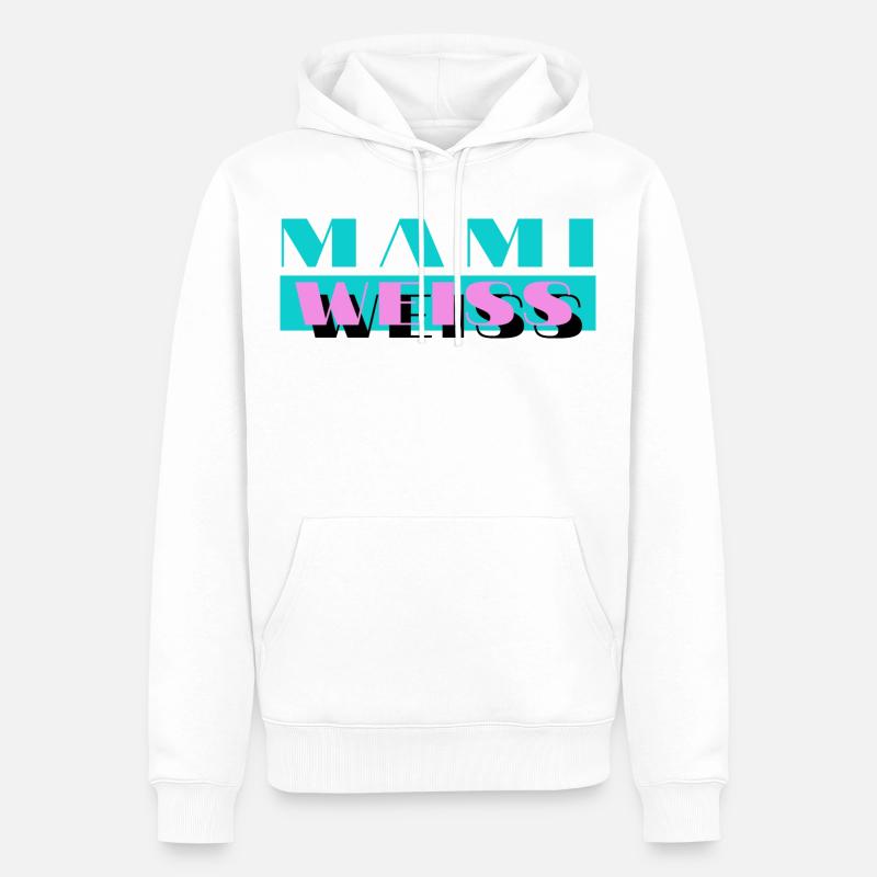 MAMI BLANC - Sweat à capuche Premium bio Homme - blanc