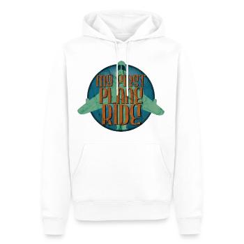 My First Plane Ride 45 - Men’s Premium Organic Hoodie - white - Front - Nico (187cm)