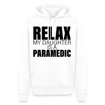 Relax My Daughter Is A Paramedic - Männer Premium Bio Hoodie - Weiß - Vorne - Nico (187cm)