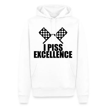I Piss Excellence 2 - Männer Premium Bio Hoodie - Weiß - Vorne - Nico (187cm)