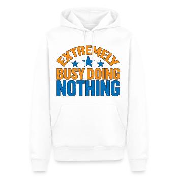 Extremely Busy Doing Nothing 5 - Männer Premium Bio Hoodie - Weiß - Vorne - Nico (187cm)