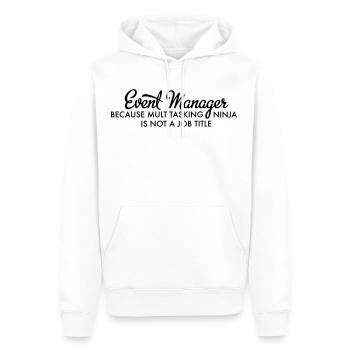 Event Manager - Männer Premium Bio Hoodie - Weiß - Vorne - Nico (187cm)