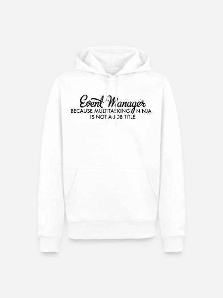 Event Manager - Männer Premium Bio Hoodie - Weiß