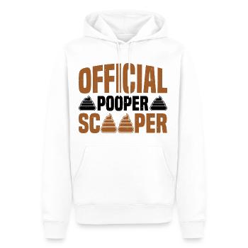 Scooper Pooper officiel 60 - Sweat à capuche Premium bio Homme - blanc - Devant - Nico (187cm)