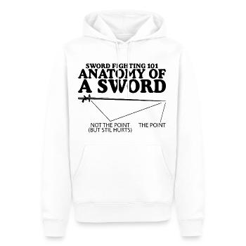 Sword Fighting 101 Anatomy Of A Sword 4 - Männer Premium Bio Hoodie - Weiß - Vorne - Nico (187cm)