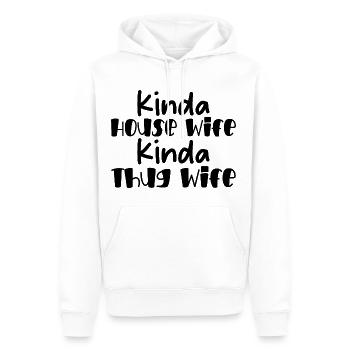Kinda House Wife Kinda Thug Wife 2 - Männer Premium Bio Hoodie - Weiß - Vorne - Nico (187cm)