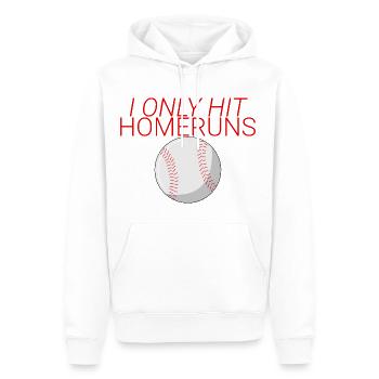 I Only Hit Homeruns 4 - Männer Premium Bio Hoodie - Weiß - Vorne - Nico (187cm)