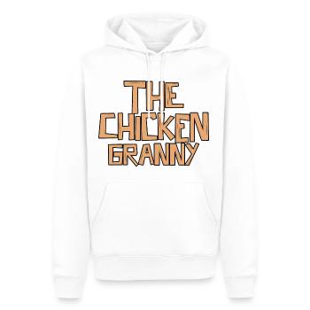 The Chicken Granny 3 - Männer Premium Bio Hoodie - Weiß - Vorne - Nico (187cm)