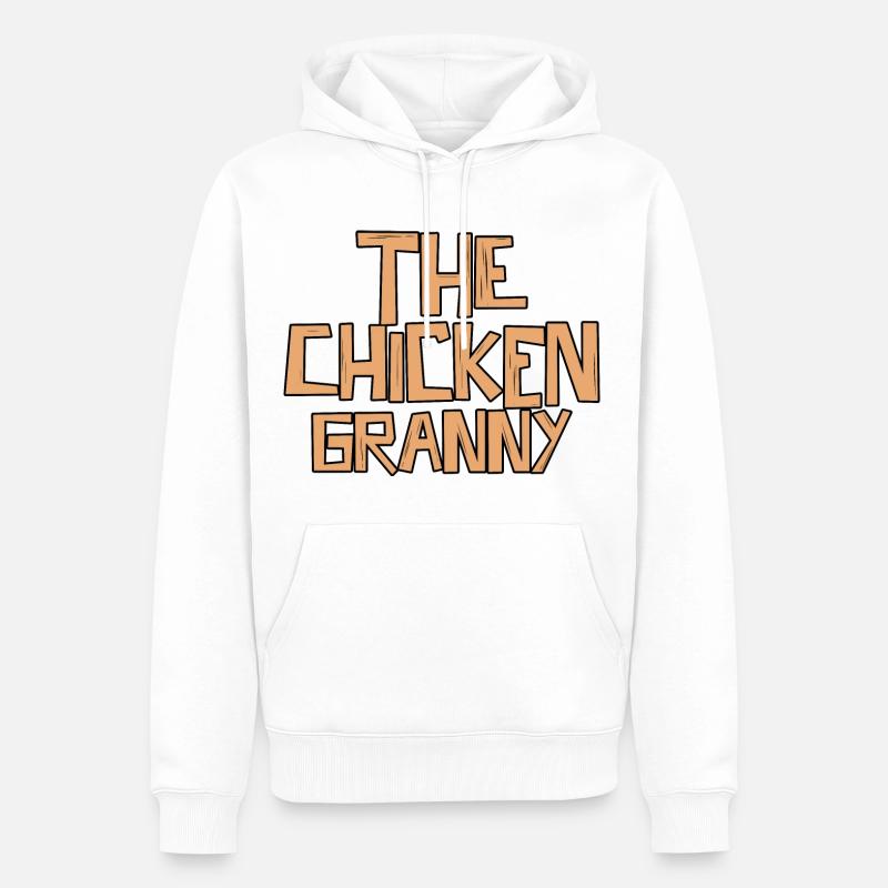 La Mamie Poulet 3 - Sweat à capuche Premium bio Homme - blanc