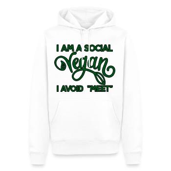 I Am A Social Vegan I Avoid Meet 4 - Männer Premium Bio Hoodie - Weiß - Vorne - Nico (187cm)