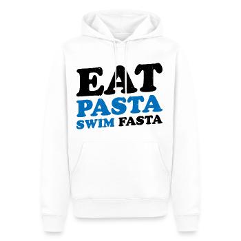 Eat Pasta Swim Fasta 15 - Männer Premium Bio Hoodie - Weiß - Vorne - Nico (187cm)