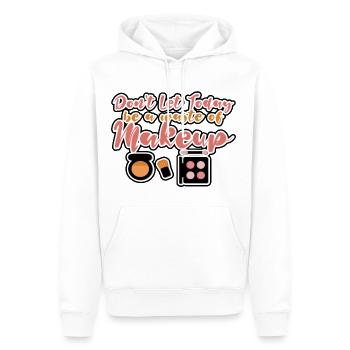 Ne laissez pas aujourd’hui être un gaspillage de maquillage - Sweat à capuche Premium bio Homme - blanc - Devant - Nico (187cm)