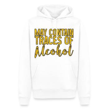 May Contain Traces Of Alcohol 3 - Men’s Premium Organic Hoodie - white - Front - Nico (187cm)