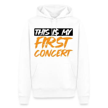 This Is My First Concert 37 - Men’s Premium Organic Hoodie - white - Front - Nico (187cm)