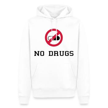 No Drugs / Say no to drugs / Drogen / Keine Drogen - Sweat à capuche Premium bio Homme - blanc - Devant - Nico (187cm)