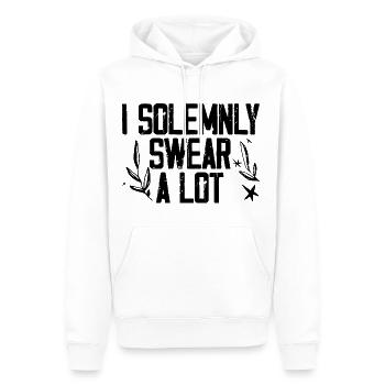 Je jure solennellement beaucoup 3 - Sweat à capuche Premium bio Homme - blanc - Devant - Nico (187cm)