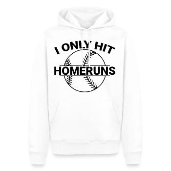 I Only Hit Homeruns - Männer Premium Bio Hoodie - Weiß - Vorne - Nico (187cm)