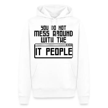 You Do Not Mess Around With The It People 4 - Men’s Premium Organic Hoodie - white - Front - Nico (187cm)
